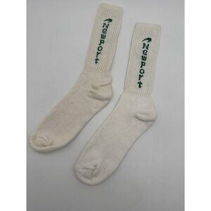 Vintage Newport Crew Socks Long Classic Smoking Promo Rare 90s Streetwear